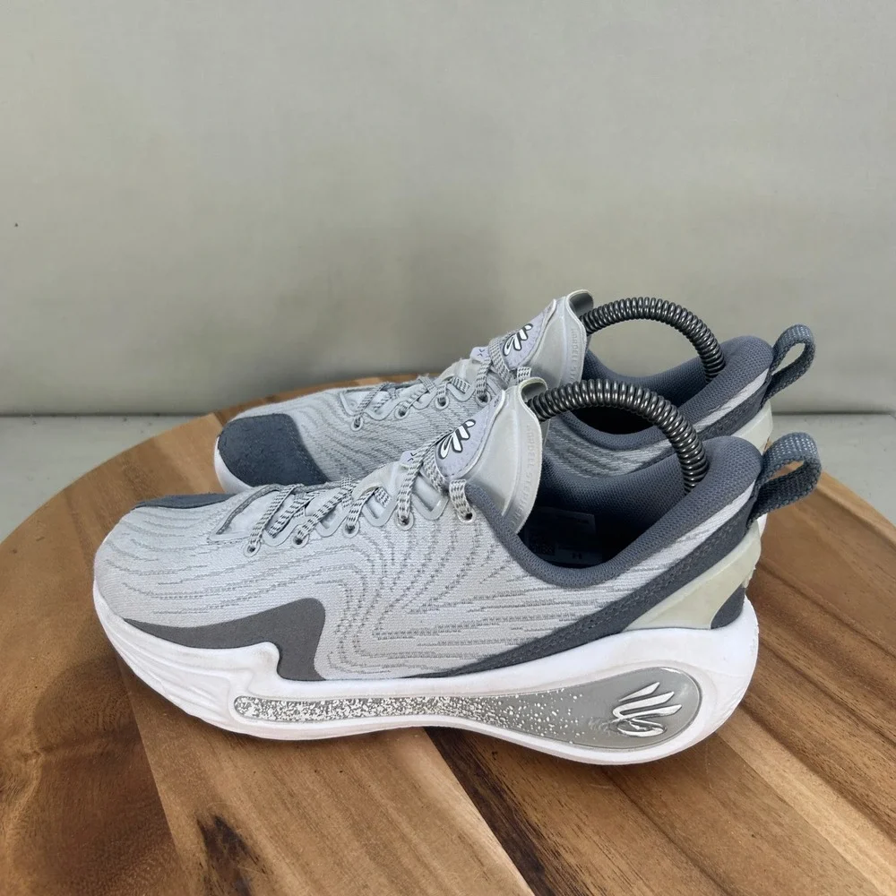 Under Armour Curry 11 Future Curry Basketball Shoes Grey White Womens 7.5